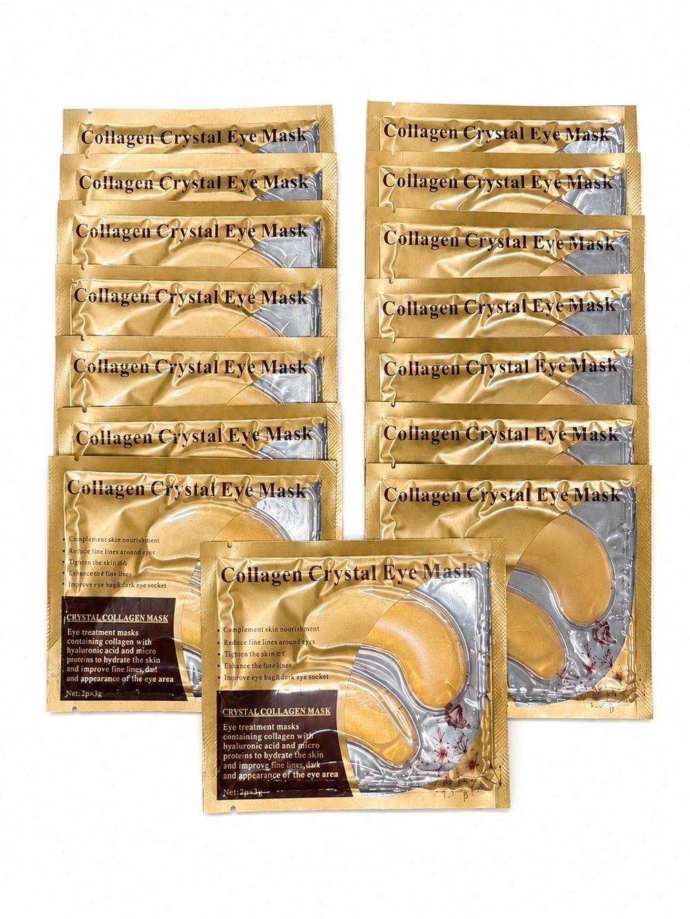 Collagen Crystal Eye Mask Under Eye Patches Hydrating Skincare 15 Pack